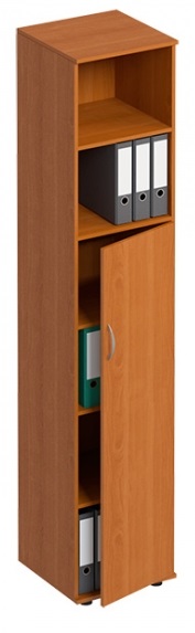 Картинка Офисные шкафы Шкаф для документов узкий, 1 дверь, 2 ниши  ФР 386